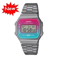 100% ORIGINAL CASIO VINTAGE CHROME PLATED CLASSIC DIGITAL A-168WERB-2A