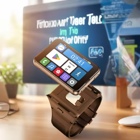 Domars Smart Watch Android 11 2.88" Screen 2MP/8MP Dual Camera 4GB RAM 64GB ROM 2300mAh Men Smartwat