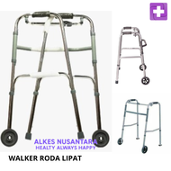 Tongkat Walker Roda Alat Bantu Berjalan Lansia Orang Tua Kaki 4