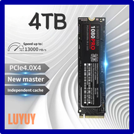 LUYUY 100% เดิม 1080pro 4TB 2TB 1TB M.2 4.0 PCIe Gen 13000x4 NVMe อ่าน MB / s Solid State Drive สําหรับเกมคอนโซลแล็ปท็อปพีซี PS5 BDFBG
