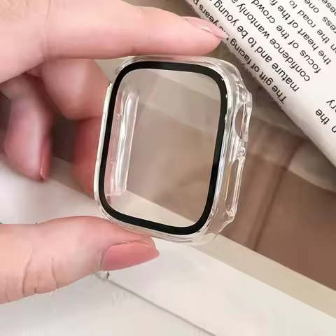 PC Case For Apple Watch 11 42mm 46mm 2025 Matte Hard bumper Screen Protector Tempered Glass+Cover iW