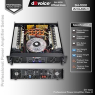 2 Channel Power Amplifier Class-H 2x1000watt dBvoice SH1000