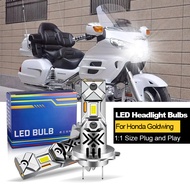 1/2Pc LED Motorcycle Headlight High/Low H7 20000LM For Honda Goldwing F6B GL1800B 2013-2016 Silver W