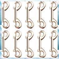 (WJRN) 10pcs 65mm Double End Bolt Snap Hook Clips B-Shape Zinc Alloy Carabiners for Scuba Diving