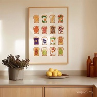 Toast Breakfast Print Avocado Toast Decorative Poster Chic Gourmet Minimalist Food Canvas ,No Frame 