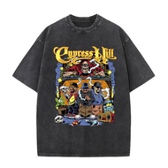 Rapper Cypress Hill Kemeja-T Vintaj Skeleton Grafik T-shirt Lelaki Hip Hop Kartun Retro T-shirt Tren