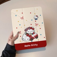 [Good Luck] Cream Car KT Cat Apple ipad A16 Tablet Case 10/9/8 Generation Pro37cm Protective Case ai