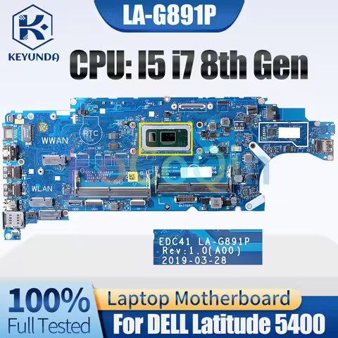 LA-G891P For DELL Latitude 5400 Notebook Mainboard I5-8265U I5-8365U i7-8665U 03WM4C 052T0R Laptop M