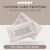 IMPRNT Personalized Card Printing (PER A4)– Calling Cards, Loyalty, Thank You Cards (Custom Design)