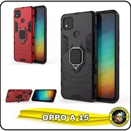 Casing Oppo A15 A 15 Hard Case Robot amor Magnetic Iring Cover Outdoor