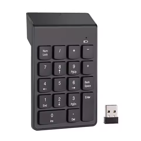 18 Keys 2.4G Wireless Numeric Keypad Numpad 18 Keys for Laptop Tablets Digital Keyboard Numpad