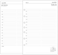 newestor 2025-2026 Daily Planner Refill, Day on One Page, July 2025 to June 2026, 5-1/2" x 8-1/2", 7