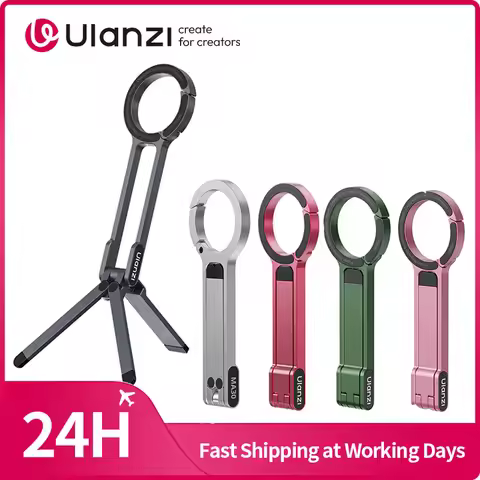 ​Ulanzi MA30 Phone Mount Carabiner-Mounted Tripod for iPhone 15 14 13 12 Dual-sided Magnet Tripod De