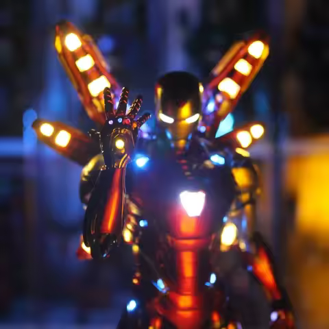 1/12 Avengers Mk85 Iron Man Alloy Figurine Model Joint Movable Exquisite Desktop Ornament, Preferred