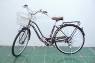 จักรยานแม่บ้านญี่ปุ่น - ล้อ 26 นิ้ว - มีเกียร์ - สีน้ำตาล [จักรยานมือสอง]