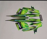 STIKER STRIPING LIS LIST BODI MOTOR JUPITER Z BURHAN  2008 WARNA HIJAU HITAM STANDAR