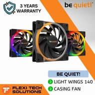 Flexi Tech BE QUIET Light Wings 140MM PWM High-Speed ARGB Case Fan Single Pack & Triple-Pack with AR