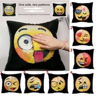 Expression Emoji Pillowcase Changeable Color and Face Pillow