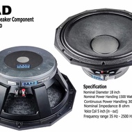 Speaker 18 inch DAAD PD1850 original