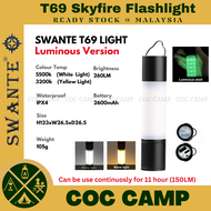 Swante T69 Skyfire Flashlight Rechargeable Camping Lantern Light Lamp Flash Light Lampu Torch Light