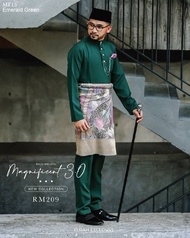 BAJU MELAYU Emerald Green Slim Fit MAGNIFICENT 3.0 ELRAH EXCLUSIVE 2022