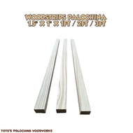 Wood Strips Palochina 1.5" x 1" x 1ft/2ft/3ft 3pcs