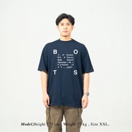 UNKL347 Navy T-Shirt Combed Material Simple Motif HOGG Cotton T Shirt