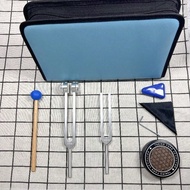 2pcs Tuning Fork Zipper Pouch Set, Professional Healing Tuning Forks For Ear Candling - 128Hz, 256Hz