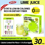Lickz Juice Lime Calamansi Juice Concentrate - Bundle of 30 Sachets + Tumbler [No Fat, No Sugar, Col