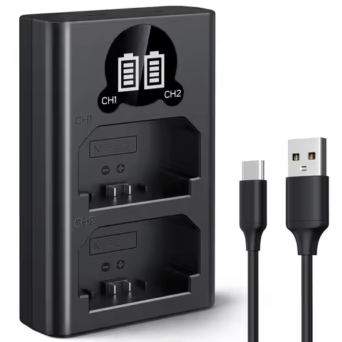K&F CONCEPT NP-FZ100 Battery Charger Dual Slot Quick Charger for Sony Alpha A7 III A7R III A7R3 A9 A