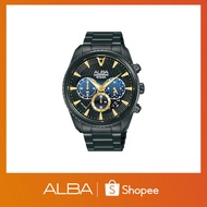 ALBA Philippines AT3J09X1 Black Dial Stainless Steel Strap Men's Chronograph Watch 43mm