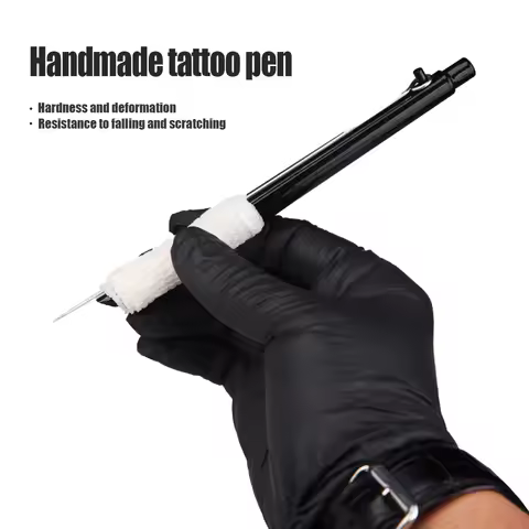 1PCS Tattoo Hand Poke Machine Pen Needle Holder Tool Professional 1/3/5/7/9Pin Hand Poke And Stick T