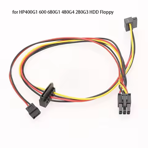 SATA Cable for HP Motherboard Hard Drive HDD SSD DVD Convert 6P to 2 15PIN SATA Power Supply Wire fo