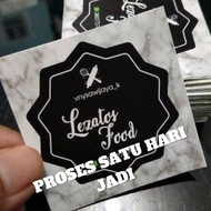 100 Pcs Cetak Stiker Custom Free Design/  Makanan/ Minuman/ Snack/ Ringan/ Sambel