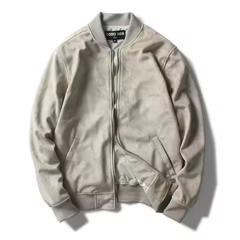 MRMT 2026 Brand New Suede Stand Collar Men's Jacket Baseball Uniform Flight Suit Young And Middle-Ag