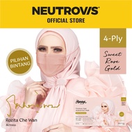Himaya 4-Ply Hijab Premium Medical Face Mask - Sweet Rose Gold (HIMAYA)