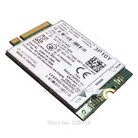 DW5811e 4G Wifi WWAN Card Module 3P10Y Sierra EM7455 Qualcomm Snapdragon X7 LTE for Dell Latitude Se