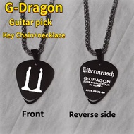 G-Dragon Guitar Pick Keychain GD Concert Pendant Necklace Accessories