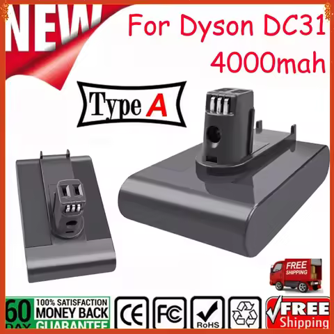 22.2V 4000mAh Battery for Dyson TypeA DC31 DC3A DC34 DC35 DC45 DC56 DC57 Vacuum Clearner Animal for 