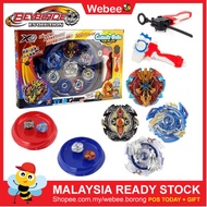 READY STOCK🎁WEBEE 4PCS Kids's Beyblade Toys XD Boxed  Burst Set With Launcher Stadium Metal Fight Gyroscope Permainan