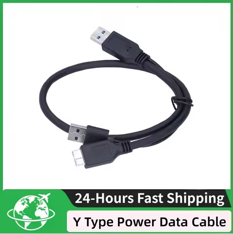Y Type Data Cable Mobile Hard Disk Power Data Cable USB3.0 Dual A-micro Cable USB-A To USB 2.0 Micro