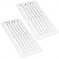 Five Oceans 6-Slotted Louvered Ventilators, 4-7/8-Inch x 10-1/4-Inch, White ABS Plastic - FO590