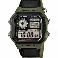 [Luxolite] *New Arrival* [Luxolite] Casio AE-1200WHB-3B AE-1200WHB-3BVDF Youth Digital Army Nylon St