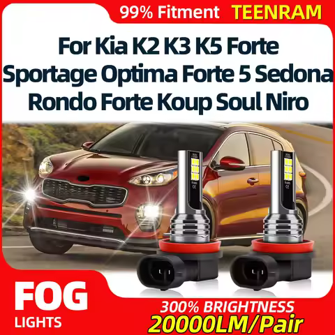 60W High Power Car Fog Light Bulb 12V Fog Lamp For Kia K2 K3 K5 Forte Sportage Optima Forte 5 Sedona