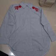 Ghanda stripe shirt broderie