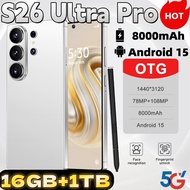 S26 Ultra Pro 5G Smartphone: 7.3" 4K Display, Snapdragon 8 Gen 4, 8000mAh, 16+1TB, 108MP Cam, Built-