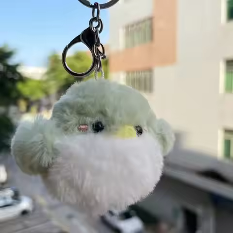 Stuffed Animal JinYoung Jackson Bird Pendant BamBam GOT7 Keychain 8CM Green Bird Key Ring