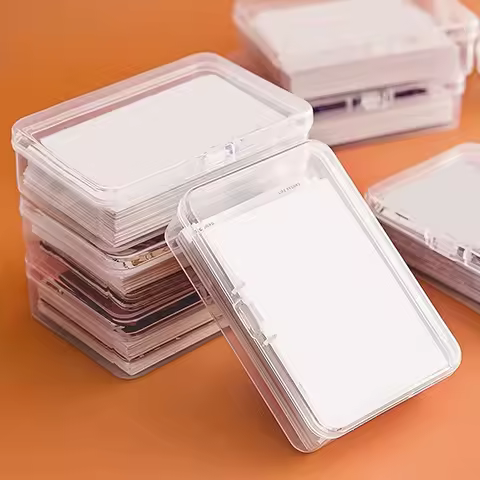1/3pcs 9.5*6.5*2.5cm Transparent Plastic Boxes PP Plastic Business Card Box Container Storage Case C