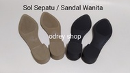 Sol Sepatu Hak Sol Sandal Odrey Ujung Lancip Wanita hak 3 cm Warna Hitam dan Cream