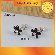 925 Silver CZ White Stones Flower Earring | Perempuan Subang Bunga Batu CZ Putih Perak 925 |